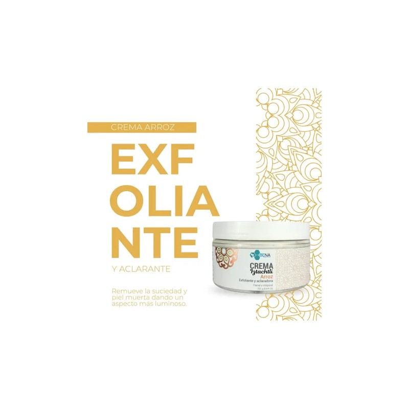 Crema Aclaradora Exfoliante Arroz Y Manteca De Karité Bena C