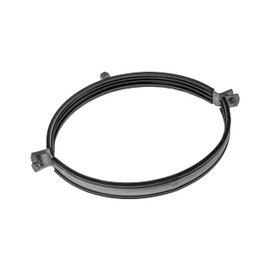 8 Inch / 200 mm Galvanized Pipe Hanger with Rubber - Conduit Mounting Clamp - PVC Tube Brackets - Metal Pipe Clamps - Tube Wall Mounting Bracket Clamp - Rigid Conduit Holder - 8In Pipe Clamp