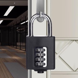 Heavy Duty 4 Digit Combination Lock,PadlockCombination Lock,Indoor and Outdoor Lock,Set Your own Combination Lock,Expand 2 inches.Use Stainless Steel to Complete The Chain,Waterproof Padlock