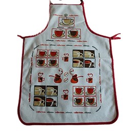 DEMI ACOUSMA Unisex Vintage Waterproof Apron Red Chef Women Men Aprons for Home Kitchen, Restaurant, Coffee House
