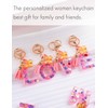 ChunlongFour Initial Letter Keychain for Women Girl Bag Charm Butterfly