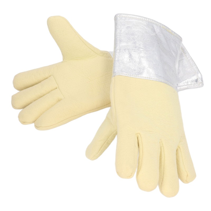 1 Pair Aluminum Foil Gloves High Temp Resistance Heat Insulation