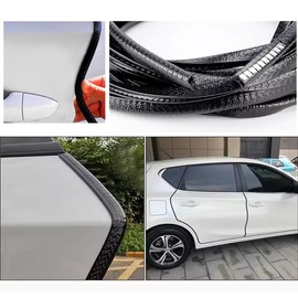 5M Car Door Guard–U Shaped Roll, Protective Rubber Door Strip Door Guard, Easy Install, Colour Black, Flexible Car Boot Guard Roll – By TRIXES
