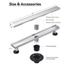 HTOH Linear Shower Drain 36 Inch, 304 Stainless Steel Shower