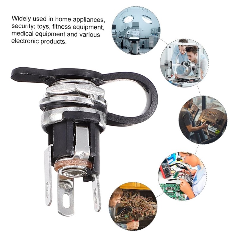 LABRIMP 10pcs Dc Power Socket Connector for Devices with Dc