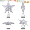 KEYIDO Silver Tree Star Christmas Tree Topper Metal Christmas Tree
