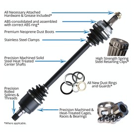 ‎A-Partrix Constant Velocity CV Drive Shaft - CV Axle Front Driver Side, CV Joint Axle CV Axel 1-PC fits Nissan Maxima 1999 1998 1997 1996 1995 fits Infiniti I30 1999 1998 1997 1996