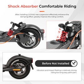 LUCK4U Rear Suspension Upgrade Kit Shock Absorber for Segway Ninebot F20 F25 F30 F40 Electric Scooters with Rear Fender and Large Taillight