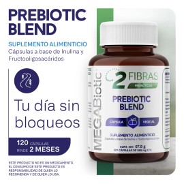 Prebiticos Blend Megabiotic 120 Cpsulas 1130mg Por Porcin Sin Sabor
