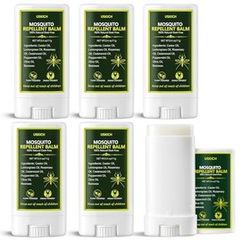 Mosquito Repellent Balm Stick, 6 Pack, 0.4oz Each | Plant-Based, Natural Ingredients, Travel-Pocket Size, Outdoor Patio, Hiking & Camping