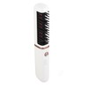 Hair Straightener Brush USB Rechargeable Hair Straightening Curling Brush Pearl