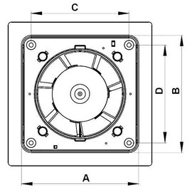 Bathroom Kitchen Toilet Wall Air Ventilation Extractor Fan with Timer and Humidity Sensor 5" 125mm Gold