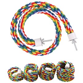 Staright Pet Bird Rope Perches Parrot Colorful Cage Comfy Perch Bungees for Birds Toy Climbing Rope for Cage Birdcage Stands (40cm)