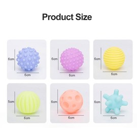 Baby Sensorik Spielzeug, 6 PCS Montessori Baby Spielzeug, Textured Multi Ball Set, Squeeze Ball, Sortier & Stapelspielzeug, Sinnesbälle Lernspielzeug und Badespielzeug für Säuglinge Kleinkinder