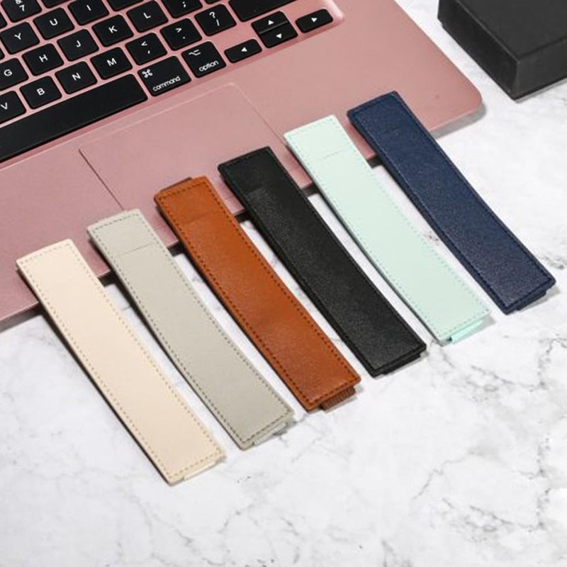 RANYAKE 12PCS Pen Holder for Notebook,PU Leather Pen Sleeve,Pouch Elastic