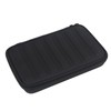 Black Soft Harmonica Carrying Case with Zipper, PU Leather Fabric,