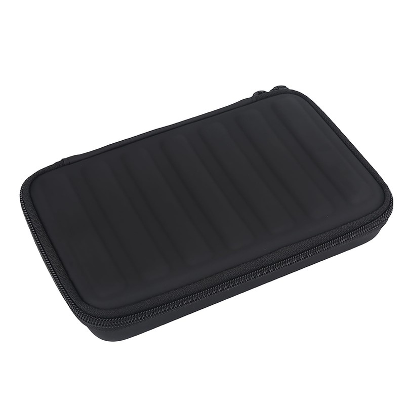 Black Soft Harmonica Carrying Case with Zipper, PU Leather Fabric,