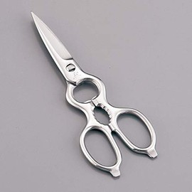 Kitchen Scissors Stainless Steel Disassemble Made in Japan Diamond Wood Inox o-rusuten Cooking shears Outside Parts Type
