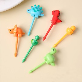 Hartya 28 PCS Food Picks for Kids, Dinosaur Unicorn Vehicle Car Animal Fruit Picks, Cute Food Toothpicks, Lunch Bento Box Accessories for Kids/Toddler