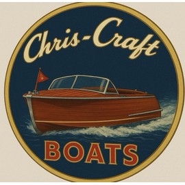 Hi Gloss Chris Craft Motor Boats Vintage  Style Metal Sign