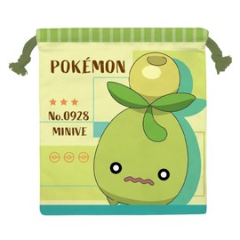 Maruyoshi PM-KC6-MN Pocket Monster Drawstring Minive, Size (H x W x D): Approx. 8.1 x 7.1 x 0.1 inches (20.5 x 18 x 0.3 cm)