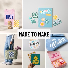 Cricut Ultimate All-in-One Materials and Accessories Bundle - 150+ Piece Beginner Sampler Material Kit for Cricut Explore Air and Maker Machines - Vinyl, HTV, Card Making Packs, Pens & Sticker Paper