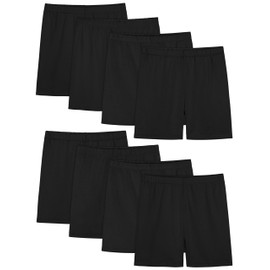 FEOEOR 8 Pack Girls Shorts Girls Bike Shorts Toddler Biker Cartwheel Short Multi-Color Dance Under Dress Shorts Girls Clothes Black 7-8Y