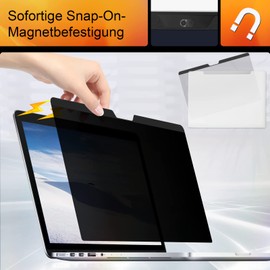 Magnetic Privacy Filter for Apple MacBook Air 13.6 Inch 2022-2024(A2681/A3113, M2/M3 Chip) Removable Anti Glare Blue Light Laptop Privacy Screen Protector Mac Privacy Screen Privacy Screen