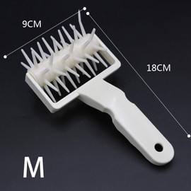 Calayu Rolling Pin Pizza Bread Needle Stitch Roll Pastry Roller Pizza Roller Dough Roller Hole Punch DIY Baking Tool