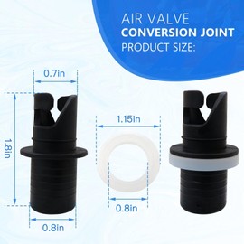 JRSHOME 4 Pack Air Pump Nozzle Valve Hose Adapter Replacement For Inflatable Boat SUP Kayak