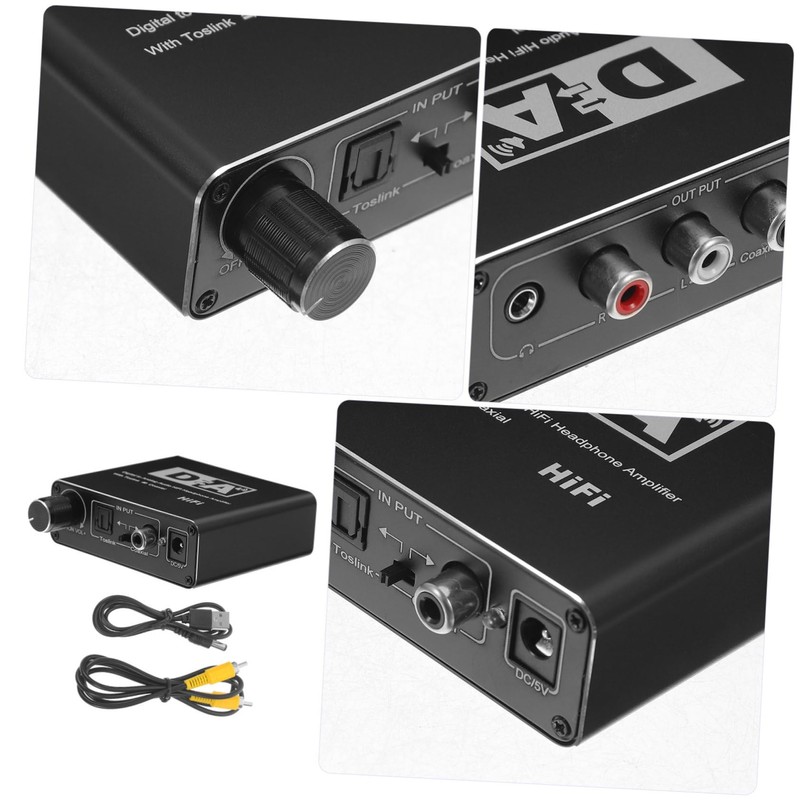 CAXUSD Optical to Analog Digital Audio Converter Speaker Adapter Random