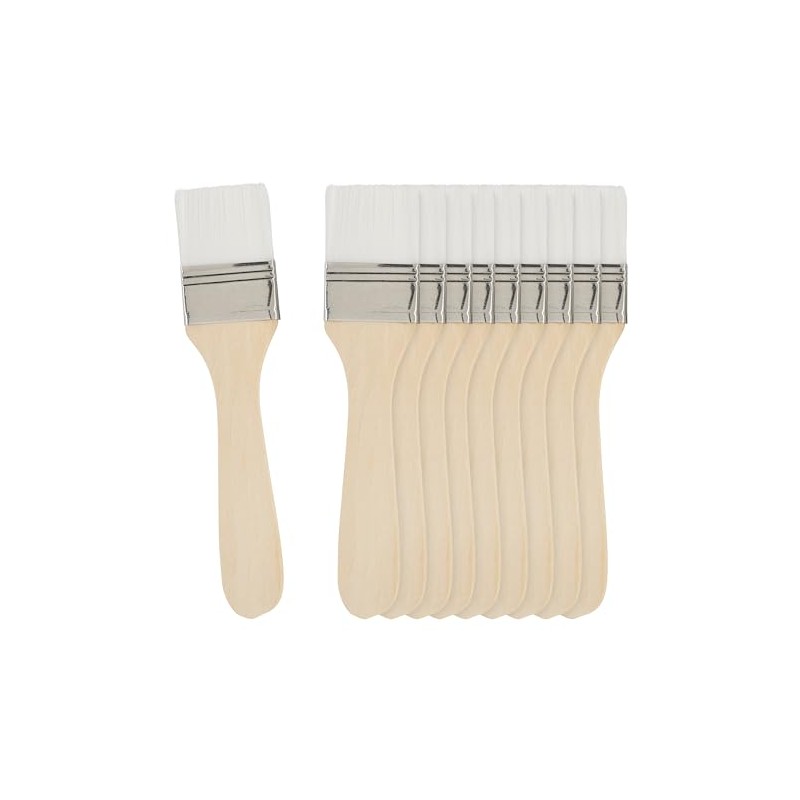 VBS Pack of 10 Primer Brushes Size 6 Paint Nylon