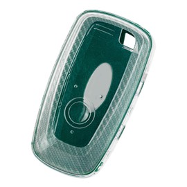 TANGSEN Key Fob Case TPU Cover Compatible with Ford Edge Focus ST ECOSPORT Expedition Explorer Fusion Mustang Ranger Transparent Carbon Fiber Texture 3 4 5 Button Protective Key Shell