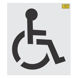34" Handicap Stencil - 1/8" (.125") PRO-Grade LDPE