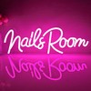 hhuohuona Nails Room Neon Sign Nail Salon Led Sign Dimmable