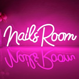hhuohuona Nails Room Neon Sign Nail Salon Led Sign Dimmable Neon Lights for Wall Decor Nails Tech Spa Salon Studio Light Up Sign Beauty Business Store Shop Led Wall Decor