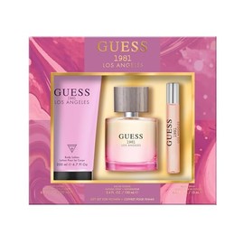 GUESS 1981 Los Angeles Women/Femme Eau de Toilette 3 Piece Gift Set - Perfume Spray 3.4 Fl. Oz., Travel Spray 0.5 Fl. Oz., & Body Lotion 6.7 Fl. Oz.