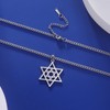 Dreamtimes Star of David Necklaces Stainless Steel Hexagram Pendant Jewish