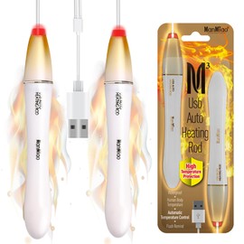 Dual Head Toy Heating Stick LED Indicator Light Heating Meat Stick USB Hand Warmer 42℃ Automatic Control Fast Heating Portable Carrying Outdoor Heating Tea/Coffee/Water, 2 Heaters Combined into 1 Cord