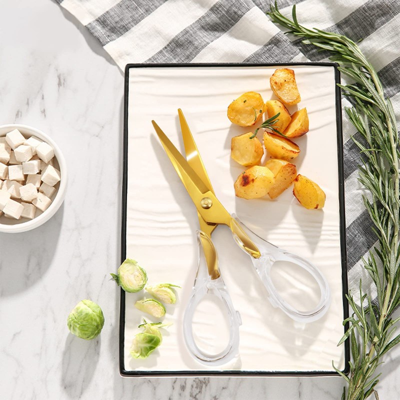 Acrylic Scissors, Stylish Gold Scissors Cute Stainless Steel Scissors with