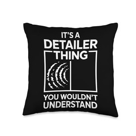 Auto Detailing Expert Car Cleaning Car Wash Car Detailer Throw Pillow