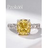 4.5ct Cushion Cut 925 Silver Yellow Stone Engagement Ring for