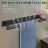 BathAce Self Adhesive Towel Bar, 16 Inch Square Towel Racks