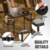 REDCAMP 35x16 Folding Grill Table for Outside with 2 Side