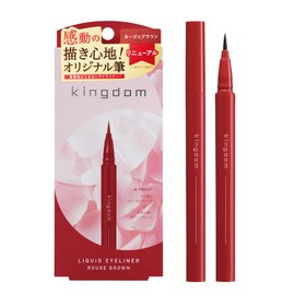Kingdom KINGDOM Liquid Eyeliner R1 Rouge Brown [Easy to Draw, Impressive Drawing, Bruising and Cute] Popular Color, Ultra Fine Liner, Waterproof, Smudge Proof