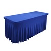 iEventStar Fitted Polyester One-Piece Table Skirt Spandex Table Cover Rectangle