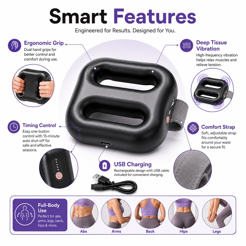 Electric Vibration Body Massager for Women – Full-Body Massage Ring