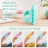 4PCS Yarn Guide Finger Holder Knitting Thimble Tool, Adjustable Plastic
