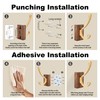 LECHYN 2 Pack Wooden Wall Hooks for Hanging, Adhesive Mounted