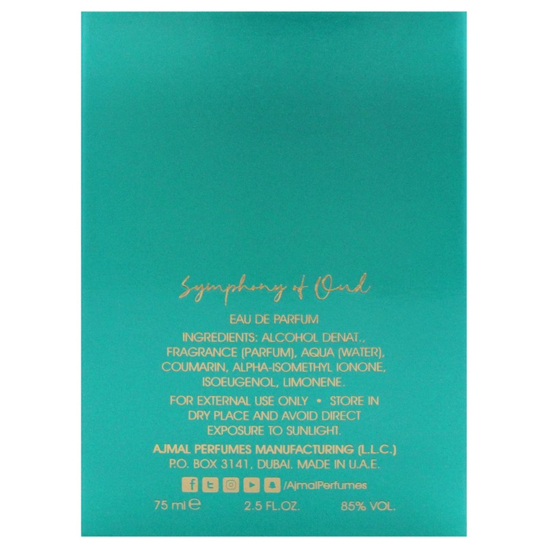 Symphony Of Oud by Ajmal for Unisex - 2.5 oz